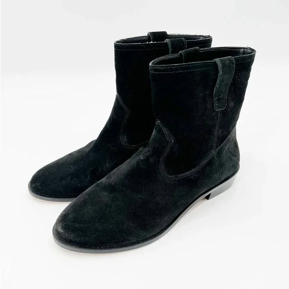 REBECCA MINKOFF Chasidy Black Suede Booties size 8M - Picture 3 of 9